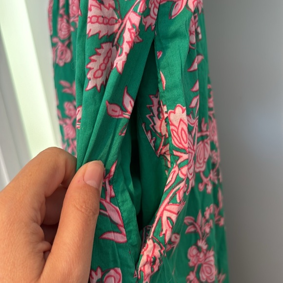 NWOT Reimagined by J Crew J Crew Factory smocked green & pink floral midi dress - Picture 5 of 16